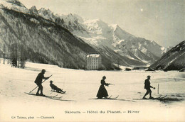 Chamonix Mont Blanc * Skieurs , Hôtel Du Planet , Hiver * Sports D'hiver Ski Skieur - Chamonix-Mont-Blanc