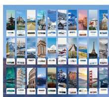 China Bookmark，World Famous Architecture, Travel Around The World，30 Bookmark - Marque-Pages