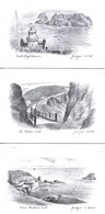 3 Cartes Postales: SARK: Lighthouse, La Coupée, Creux Harbour, Judges - Sark