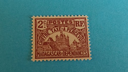 FRANCE - Ex-colonie Française -MADAGASCAR & Dépendances- Timbre 1908 : Chiffre-taxe à Percevoir : Navigation Et Commerce - Portomarken