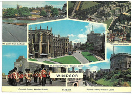 BR1806 Windsor 5 Vedute Viaggiata 1973 Verso Roma - Windsor