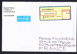 TCHEQUIE LETTRE AFFRANCHISSEMENT ETIQUETTE 2010 - Storia Postale