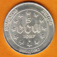 BELGIQUE - 5 ECU 1987 - Commémoration 30 Ans Du Traité De Rome - ARGENT - Ecus