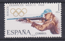 1968 Spanien Kleinkaliber - Schiessen  Mi: ES 1177**/ Y&T: ES 1545** Olympische Sommerspiele Mexico 1968 - Waffenschiessen