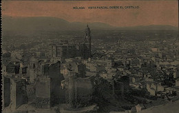 SPAIN - MALAGA -  VISTA PARCIAL DESDE EL CASTILLO - EDICION FOTOTIPIA DE HAUSER Y MENET -  1910s (15404) - Málaga