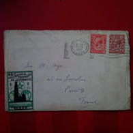 LETTRE ESPERANTO BURNLEY POUR PARIS VIGNETTE ANTVERPENO ANTWERPEN - Esperanto