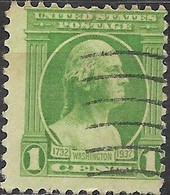 USA 1932 Birth Bicentenary Of George Washington. Portraits - George Washington - 1c. - Green FU - Gebraucht