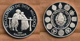 URUGUAY 250 Pesos  (Dances And Typical Costumes) 1997 Ibero-American Series III Silver (.925) • 27 G • ⌀ 40 Mm KM# 114 - Uruguay