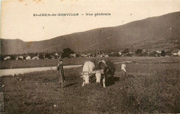 St Jean De Gonville * Vue Générale Sur Le Village * Attelage De Boeufs * Travail Aux Champs - Ohne Zuordnung