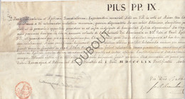 Bisdom Gent - Benoeming Pastoor Polydoor Vesaert - 1859 - Perkament  (V2049) - Manuscritos
