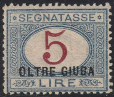 Segnatasse 5 L. Sass 10 MNH** Centrato F.AD Cv 2000 - Oltre Giuba