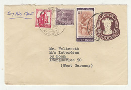 India Postal Stationery Letter Cover Posted 1973 To Germany - Uprated B221201 - Briefe