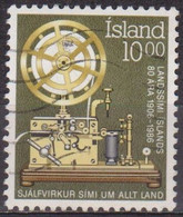 Télécommunications - ISLANDE - Télégraphe Morse  - N° 611 - 1986 - Oblitérés