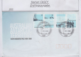 AAT 2009 100Y South Magnetic Pole  4v  FDC Ca Casey 17 DEC 2009 (CA160B) - FDC