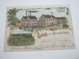 Bergisch Gladbach  Strunden , Kornbranweinfabrik ,    Schöne Karte Um 1902 ,    Siehe  2 Abbildungen - Bergisch Gladbach