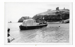 Real Photo Postcard, Wales, Pembrokeshire, Tenby, The Caldey Lollipop, Boat, House, Island. - Pembrokeshire
