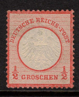 Deutsches Reich 14 Ungebraucht Brustschild 1/2 Groschen Orange Geprüft (22832) - Nuovi