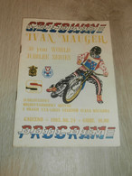 Speedway Gniezno 24.08.1985 , Ivan Mauger , Programmheft / Programm / Rennprogramm , Program !!! - Motos