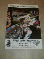 Speedway Golden Greats Pamiatkow 29.08.1992 , Programmheft / Programm / Rennprogramm , Program !!! - Motos