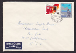 Iceland: Airmail Cover To USA, 1979, 2 Stamps, Air Label Type A (minor Damage, Staple Hole) - Briefe U. Dokumente