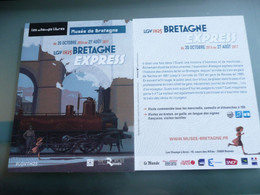 FICHE FORMAT CARTE POSTALE EXPOSITION LGV SNCF BRETAGNE EXPRESS RENNES 2017 - Autres & Non Classés