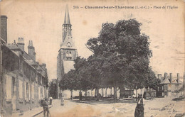 CPA - FRANCE - 41 - CHAUMONT SUR THARONNE - Place De L'église - Animée - Vaussion éditeur - Sonstige & Ohne Zuordnung