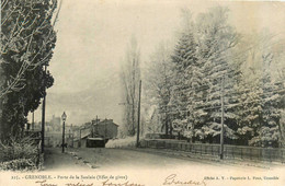 Grenoble * Rue Et Porte De La Saulaie , En Hiver * Effet De Givre - Grenoble