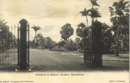 British Guiana, Guyana, Demerara, GEORGETOWN, Entrance To Botanic Gardens (1910s) - Guyana Britannica