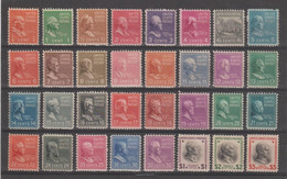 U.S.A.:  1938  ORDINARY  SERIES  -  32  STAMPS  KOMPLET  SET  UNUSED  - THE  2  HIGH  VALUES  E. DIENA - YV/TELL. 368/99 - Ungebraucht