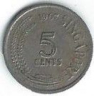 MM311 - SINGAPORE - 5 CENTS 1967 - Singapour