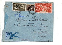 COCHINCHINE AFFRANCHISSEMENT COMPOSE SUR LETTRE DE SAÏGON POUR LA FRANCE 1948 - Storia Postale