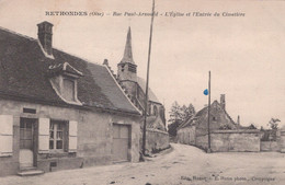 60 / RETHONDES RUE PAUL ARNOULD L EGLISE ET L ENTREE DU CIMETIERE - Rethondes