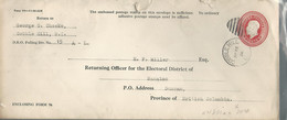 59614) Canada Election Returns Mail Postmark Cancel Duplex Cobble Hill 1926 - 1903-1954 Reyes