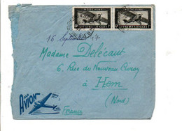 COCHINCHINE AFFRANCHISSEMENT COMPOSE SUR LETTRE DE SAÏGON POUR LA FRANCE 1947 - Covers & Documents