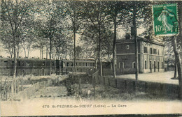 St Pierre De Boeuf * Place De La Gare Du Village * Ligne Chemin De Fer * Train Wagons - Andere & Zonder Classificatie