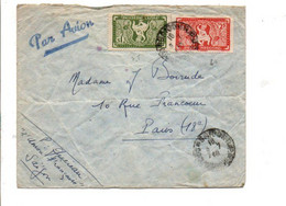 COCHINCHINE AFFRANCHISSEMENT COMPOSE SUR LETTRE DE SAÏGON POUR LA FRANCE 1948 - Storia Postale