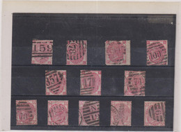 GRANDE-BRETAGNE- TP N°33-PLANCHE 5 à10-OB-B à TB-N°51-Planche 11 à17 OB- DE B à TB-1867 - Used Stamps