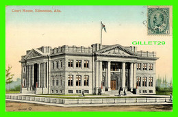 EDMONTON, ALBERTA - COURT HOUSE - ANIMATED PEOPLES - TRAVEL IN 1912 - THE VALENTINE & SONS PUB. - - Edmonton