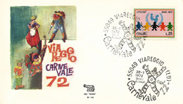Italia 1972 Annullo Speciale Su Busta Viareggio - Carnevale 72 - Carnival