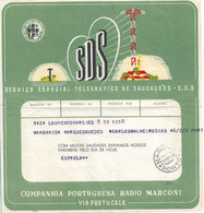 Portugal 1966 , SOS Telegraph , Radio Marconi  Porto Stamp - Brieven En Documenten