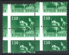 Indonesia 1964, Transport And Traffic, CUTTING ERROR - Fehldrucke