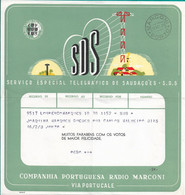 Portugal 1970 , SOS Telegraph , Radio Marconi  Porto Stamp - Briefe U. Dokumente