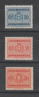 LUOGOTENENZA:  1945  TASSE  -  C. 10 + C. 30x2  N. -  SASS. 74 + 77x2 - Postage Due