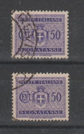 LUOGOTENENZA:  1945  TASSE  -  C. 50  VIOLETTO  US. -  FILIGRANA  -  RIPETUTO  2  VOLTE  -  SASS. 90 - Impuestos