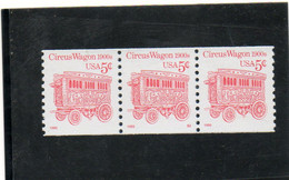 ETATS-UNIS       3 Timbres 5 C Se Tenant   1998    Y&T : 2334a  Roulette N° S2     Neufs Sans Charnière - Rollen (Plaatnummers)