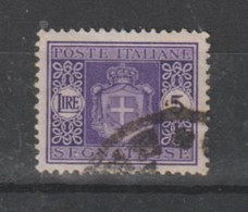 LUOGOTENENZA:  1945  TASSE  -  £. 5  VIOLETTO  US. -  FILIGRANA  -  SASS. 94 - Taxe