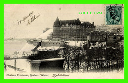 QUÉBEC CITY - CHÂTEAU FRONTENAC IN WINTER - TRAVEL IN 1909 - VALENTINE & SONS PUB. CO LTD - - Québec - Château Frontenac