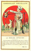 Chromo : Chocolat : Revillon - Chocolat Mydia : La Romaine Improvisée : Jeune Enfant Cuisinier Et Chien : Humour - Revillon