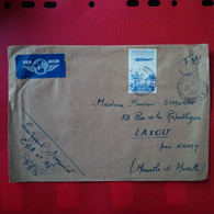 LETTRE MAROC FES POUR LAXOU PAR AVION F.M 1945 - Storia Postale
