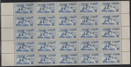 St Pierre Et Miquelon 1946 MNH Sc 251 60c On 90c Dog Team F.N.F.L. O/p Variety - Blocchi & Foglietti